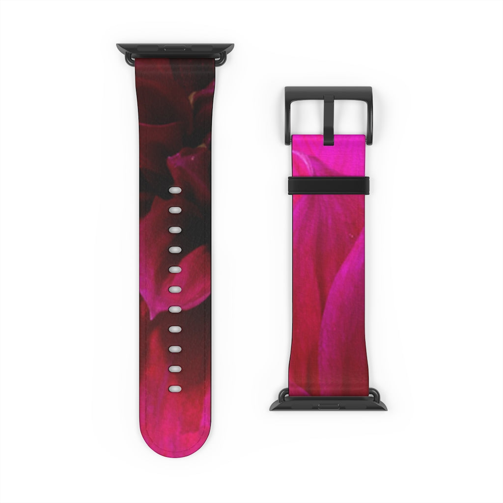 Red Dahlia Watch Band