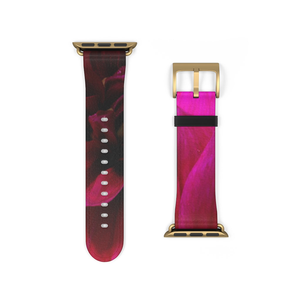 Red Dahlia Watch Band