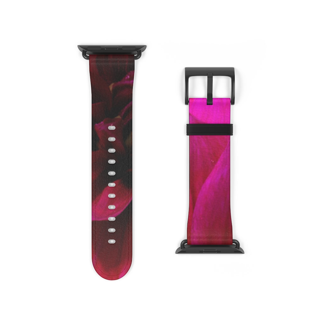 Red Dahlia Watch Band