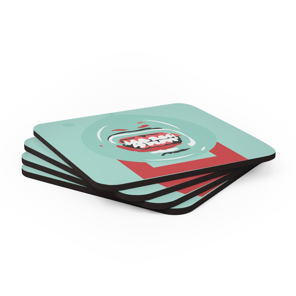 Mouth Cork Back Coaster
