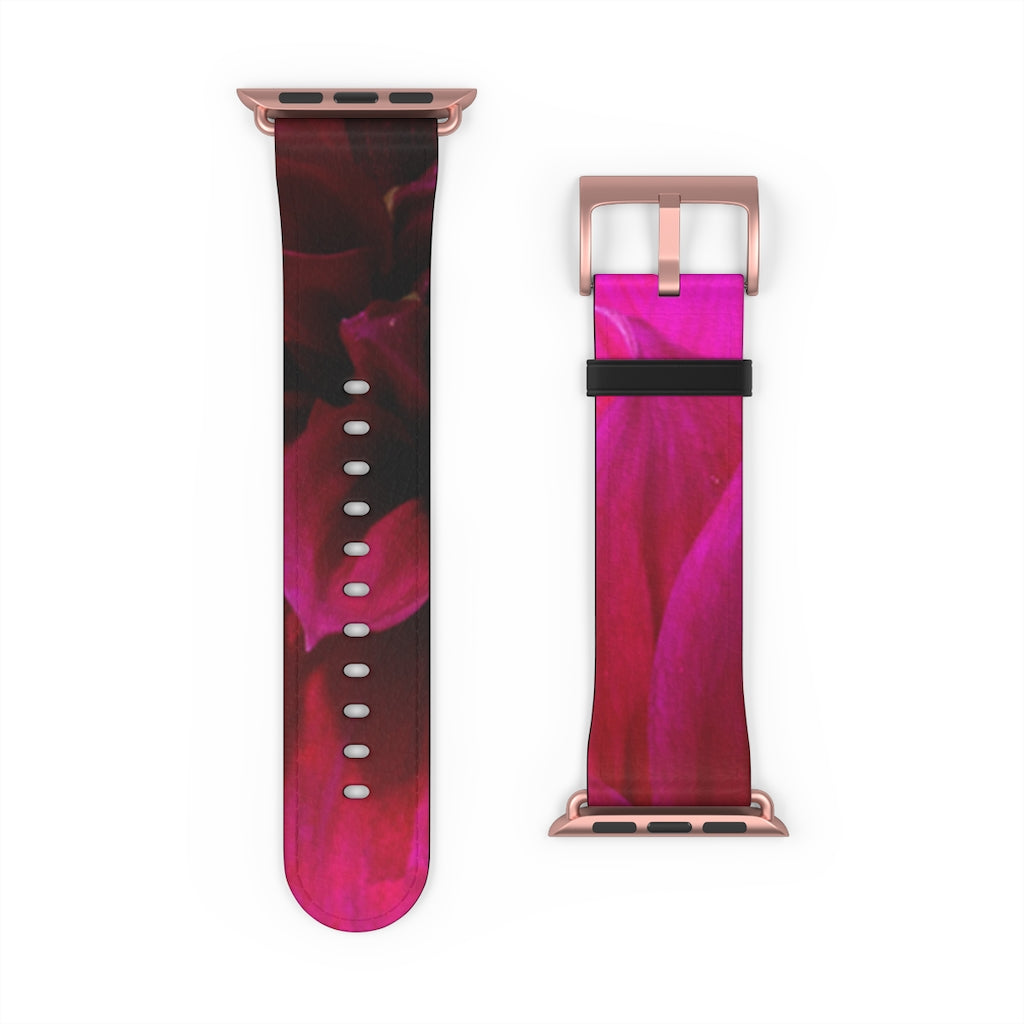 Red Dahlia Watch Band