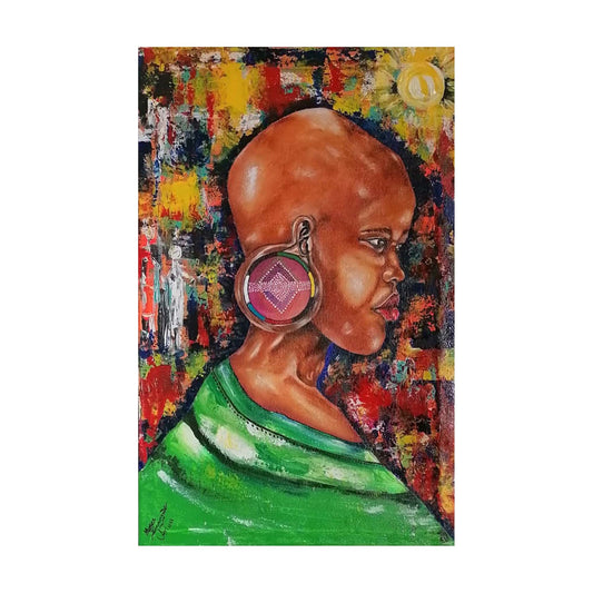 Bald is Beautiful Acrylic Canvas Painting