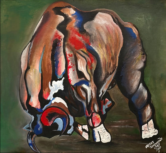Buffalo Acrylic Canvas Painting