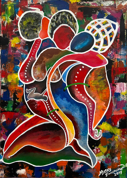 Heart of the African Mother Acrylic Painting on Canvas