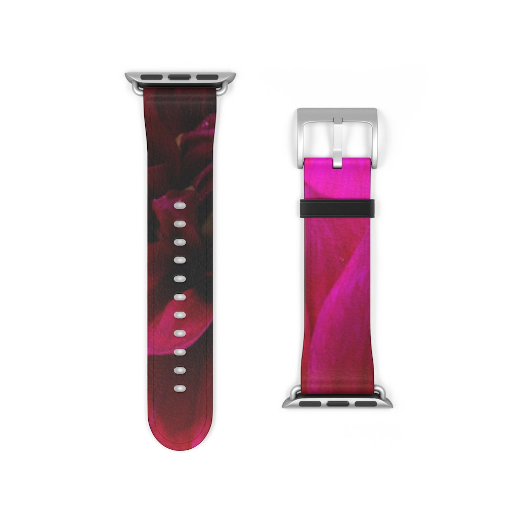 Red Dahlia Watch Band