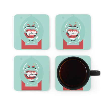 Mouth Cork Back Coaster
